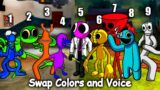 2D Rainbow Friends Swap Colors and Voice All Phases #2 | Friday Night Funkin Mod Roblox