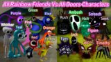 All Doors Vs All Rainbow Friends Sings Friends To Your End | Roblox Doors  x ROBLOX Rainbow Friends