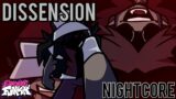 Dissension (Nightcore) | Friday Night Funkin' Vs Steven | Hypno Lullaby V2