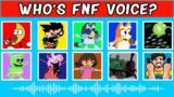 FNF – Guess Character by Their VOICE, ANIMATION | ROBIN , DORA, OLIVER, BLUEY, DANCING BANANA…