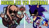 FNF VS Monika.EXE VS Sonic.EXE You Can't Run EXEternal x Friday Night Funkin One Shot (MOD HARD)