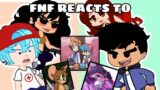FNF react to Baddies Nightmare, Tom & Jerry and Senpai x BF Mod // Gacha