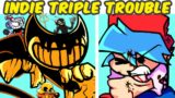 Friday Night Funkin' VS Triple trouble Cover VS Indie Trouble VS Sonic.exe vs Indie Cross (FNF MOD)