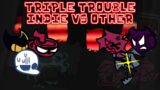Triple Trouble But it Indie Cross Vs Other mods | FNF Cover V2 | Broken Dimensions
