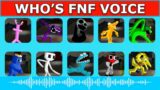 FNF – Guess Character by Their VOICE | Guess The Character | Rainbow Friends Minecraft All Phases