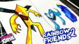 DIBUJO FRIDAY NIGHT FUNKIN vs RAINBOW FRIENDS 2 de ROBLOX  Rainbow friend Roblox DRAWING
