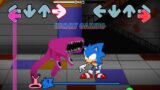 FNF Rainbow Friends Chapter 2 vs Sonic Alive Sings Sliced Pibby | Annoying Orange FNF Mods