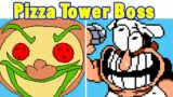 FNF x  Peppino VS Snick.EXE vs Pizza Tower Boss | Dish Served Hot V1 & V2 & V3