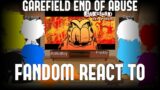 Fandom react to FNF vs Gorefield End of Abuse (Gacha Club)