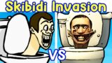 Friday Night Funkin': Skibidi Toilet FNF VS Animation | Skibidi Invasion (FNF Mod)