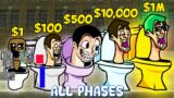 $1 VS $1,000,000 Skibidi Toilet | Friday Night Funkin' | FNF Mods