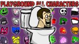 FNF Character Test | Gameplay VS My Playground | ALL Skibidi Toilet x Garten Of Banban x Amanda