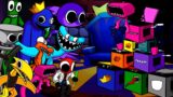 BOXY RAINBOW FRIENDS together Vs 2D Rainbow Friends | Friday Night Funkin Mod Roblox