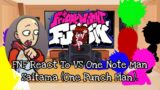 FNF React To VS One Note Man, Saitama (One Punch Man)||ElenaYT.