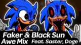 Faker and Black Sun Awe mix Feat. Saster and Doge Playable | Friday Night Funkin'