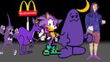 Friday Night Funkin vs GRIMACE SHAKE In Real Life But All Purple Characters Join