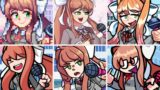 High School Conflict but everytime it's Monika turn a Different Skin Mod is used – FNF