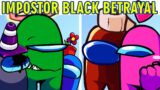 Impostor Black Betrayal VS Friday Night Funkin + Impostor V5 & Impostor Crewmate Restyle (FNF MOD)