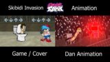 Skibidi Invasion | Game/Cover x FNF Animation Comparison