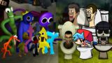 All Rainbow Friends VS All Skibidi Toilets – Friday Night Funkin'