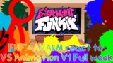FNF + AVA&M react to VS Animation V1 Full week || Friday Night Funkin