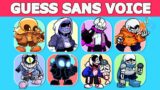 FNF – Guess Character by Their VOICE  | Pibby Sans , Sans Indie Cross, Sans Nightmare,…