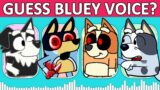 FNF Guess Character by Their Voice | Bluey Guess the Voice | Bluey, Bingo, Mackenzie, Muffin, Buddy