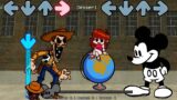 FNF Woody.EXE Vs Mickey Mouse Sings Skibidi Toilet | Toy's Madness Friday   | Sunday Night | FNF Mod