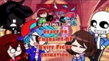 FNF and Undertale react to Chara VS BF Knife Fight (FNF and Undertale Animation by Chino's Animated)