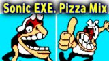 Friday Night Funkin': Sonic EXE ( Pizza Mix ) V2. FNF Pizza Tower Mod.