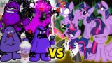 Grimace Shake VS Twilight Sparkle ALL PHASES | Friday Night Funkin' – FNF Purple Characters