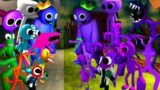 Purple Rainbow Friends vs Different Characters Rainbow Friends but Friday Night Funkin Mod Roblox