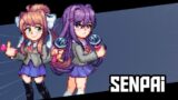 Senpai ( but Pixel Monika and Yuri sing it ) | Friday Night Funkin' Cover