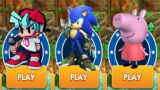 Sonic Dash – Boscage Maze Sonic vs Friday Night Funkin vs Peppa Pig Run vs All Bosses Zazz Eggman