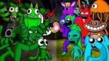 All GREEN Characters Rainbow Friends Vs All Garten of Banban | Friday Night Funkin Mod Roblox