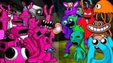 All PINK Characters Rainbow Friends Vs All Garten of Banban | Friday Night Funkin Mod Roblox