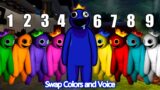 Blue Swap Colors and Voice Rainbow Friends All Phases | Friday Night Funkin Mod Roblox