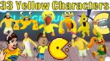 FNF Character Test  Gameplay VS Playground All Yellow Characters In Real Life