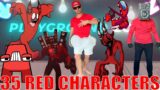 FNF In Real Life VS My Playground | ALL Red Characters