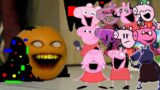 FNF Peppa ALL PHASES vs Corrupted Annoying Orange Sings Sliced | FNF Mods – Friday Night Funkin'