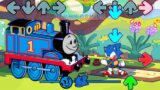 FNF Thomas Big Engine Brawl vs Sonic Frontiers Sings Bluey Can Can | Sonic.Exe 3.0 FNF Mods