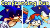 Friday Night Funkin': Confronting Duo (BF joins Sonic) Good & Bad Ending | FNF Mod/Sonic.EXE
