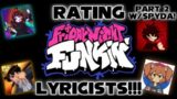 I Rated EVERY Friday Night Funkin' Lyricist again ft. @Spyda28Funkin