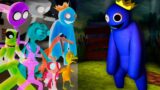 Blue Rainbow Friend Vs Different Ghost Rainbow Friends | Friday Night Funkin Mod Roblox