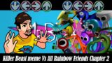 FNF ALL Rainbow Friends  Chapter 2 Vs MrBeast MEME Sings Attack Of The Killer Beast -FNF Drill Remix