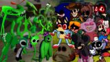 FNF All GREEN Characters Rainbow Friends Chapter 2 Vs EXE ALL PHASES- Friday Night Funkin Mod Roblox