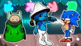 FNF Character Test | Gameplay VS Playground | Sonic, Finn, Smurf Cat | FNF Mods