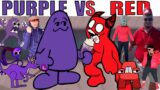 FNF Character Test Vs Playground Vs Real Life | Purple Vs Red Characters