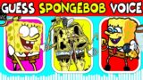 FNF Guess Character by Their Voice | SpongeBob Guess the Voice | Pibby SpongeBob, Patric, Krabs