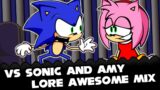 FNF | VS Lore Awesome Mix but Sonic and Amy sing it (FNAF Purple Guy) | Mods/Hard/Gameplay |